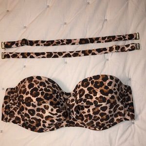 Target Kona Sol Leopard Bandeau Bikini Top 20w